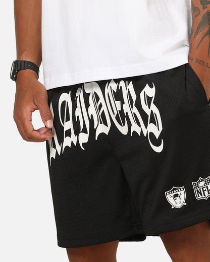 Mitchell & Ness Las Vegas Raiders Arch Script Shorts Black/White