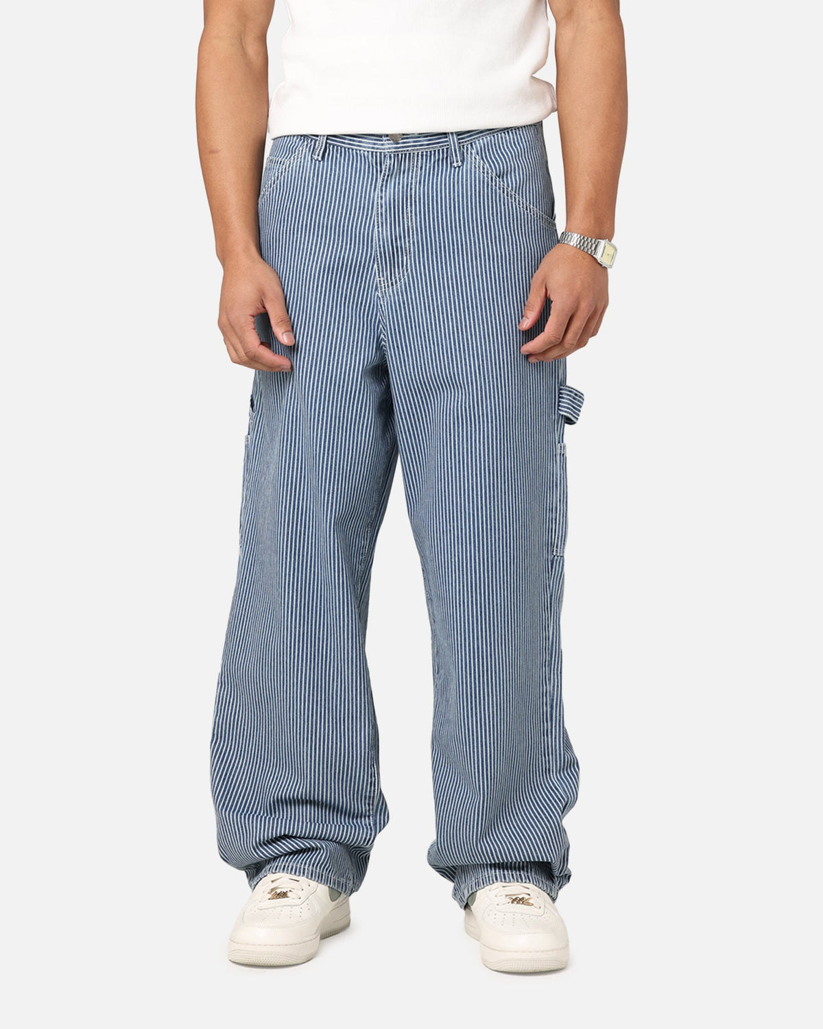 XXIII Striped Work Pant Navy Stripe