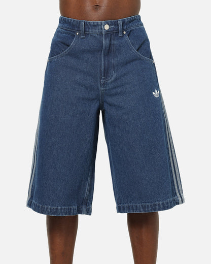 Adidas Firebird Denim Shorts Blue Denim