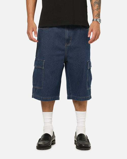 X-Large Baggy Cargo Denim 91 Shorts Dark Indigo