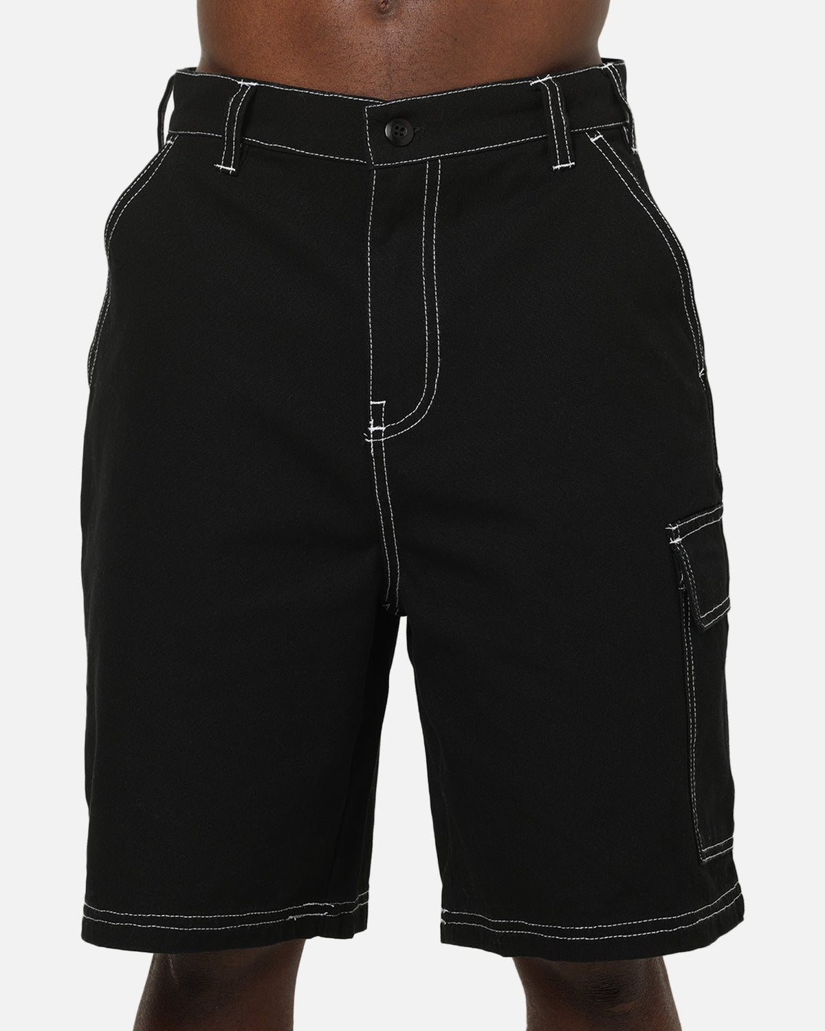 X-Large Italic Work Cargo Shorts Black
