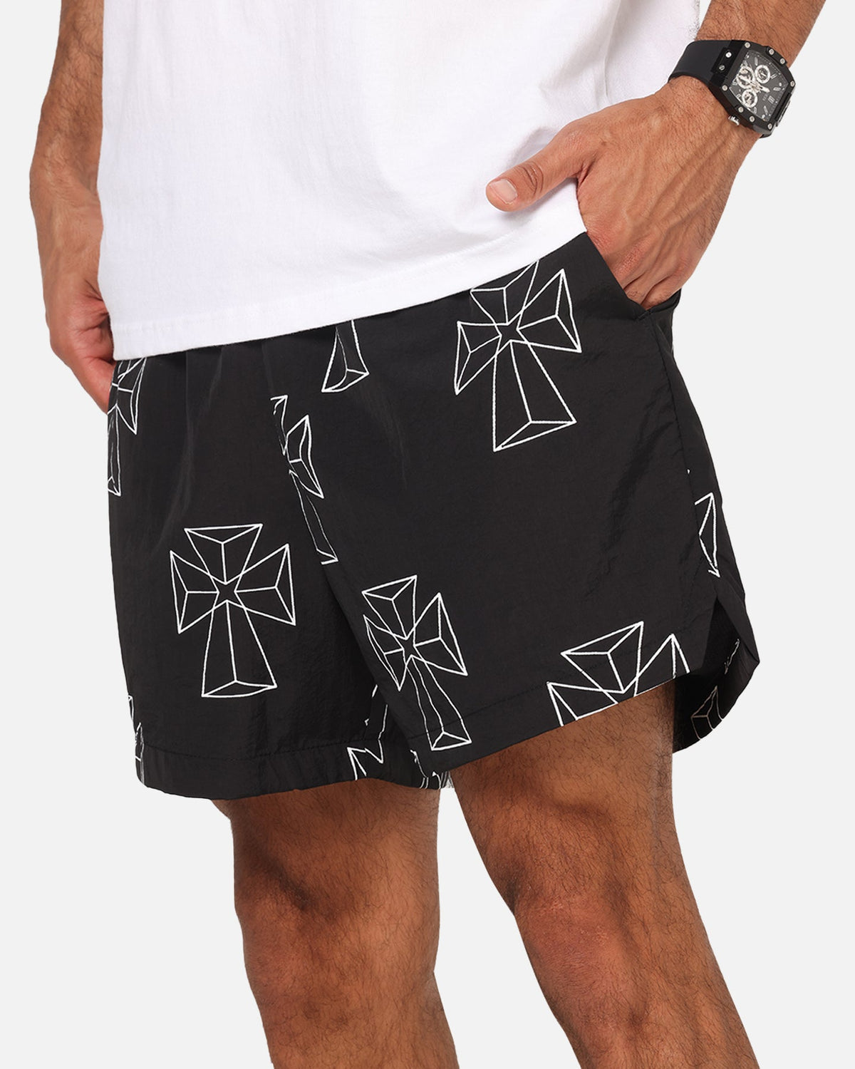 Saint Morta Holy Tide Beach Shorts Black