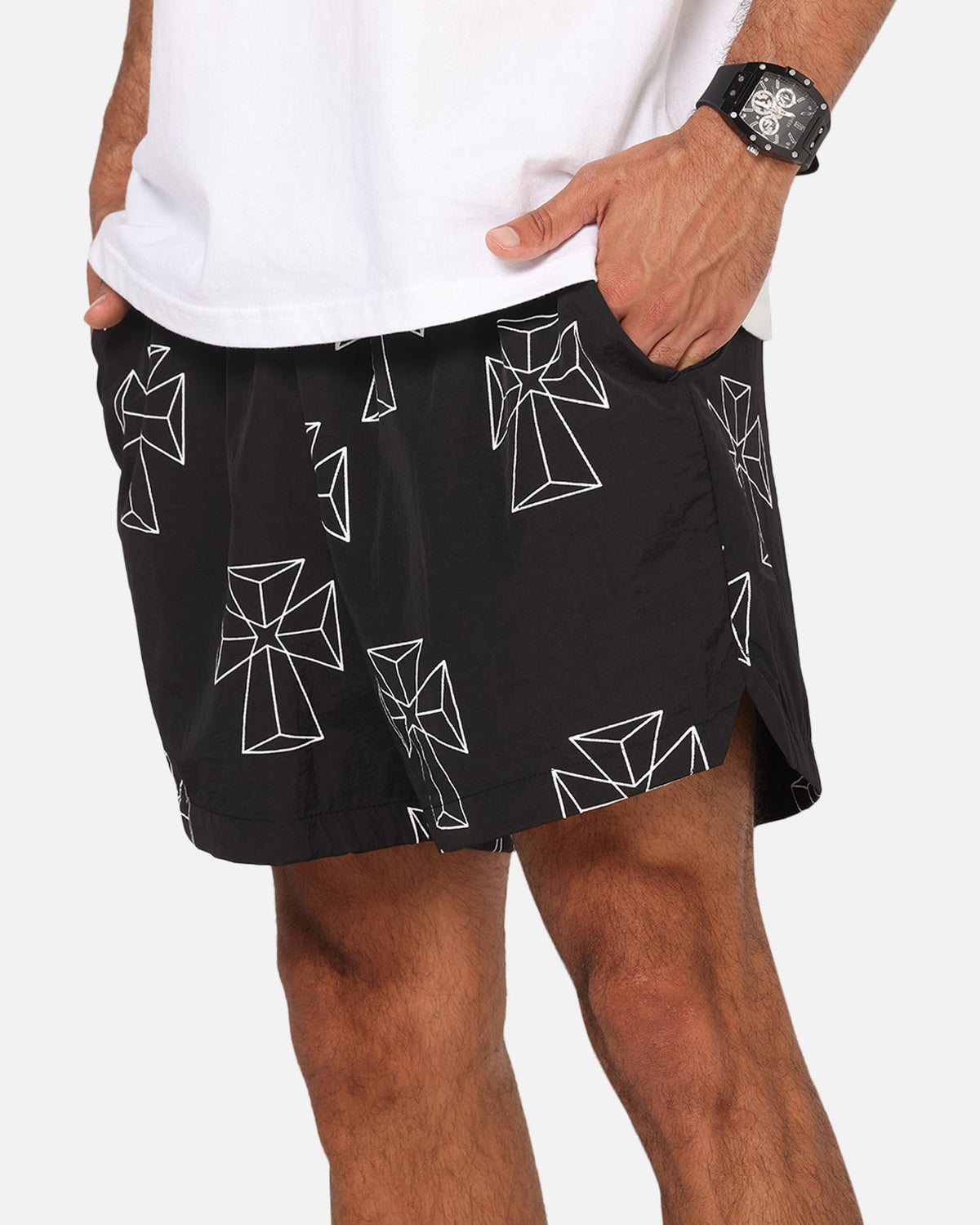 Saint Morta Holy Tide Beach Shorts Black