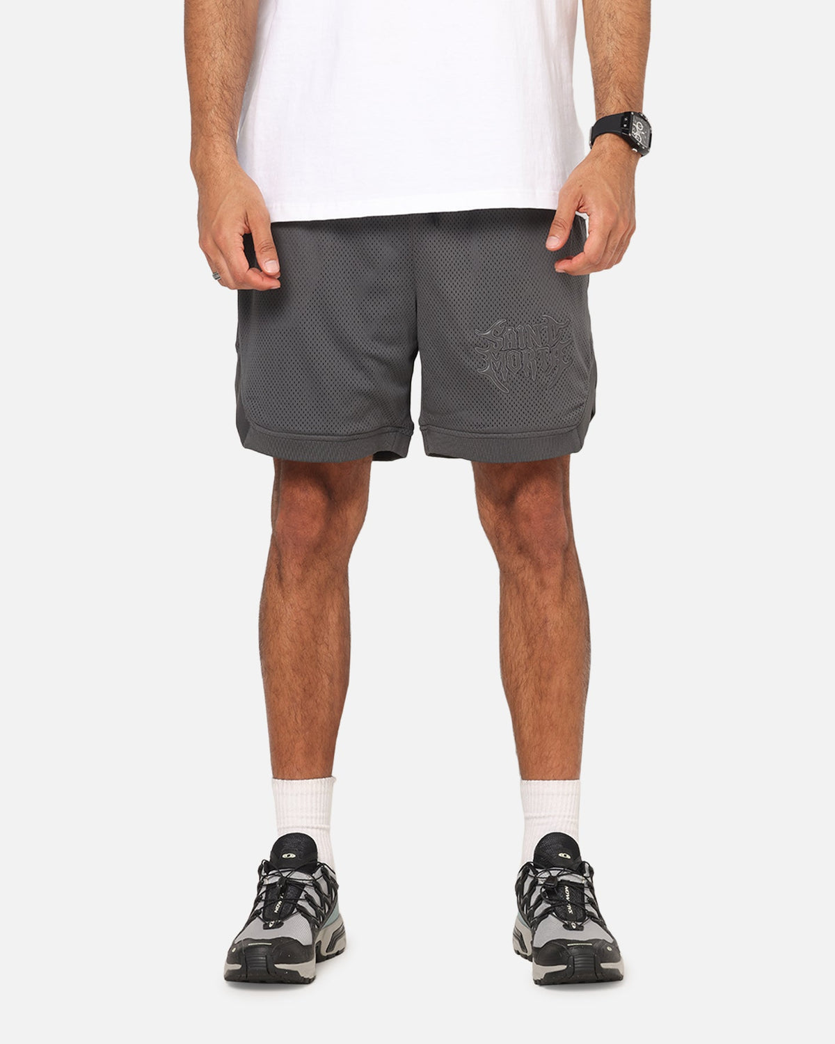 Saint Morta Crested Wing Basketball Shorts Grey