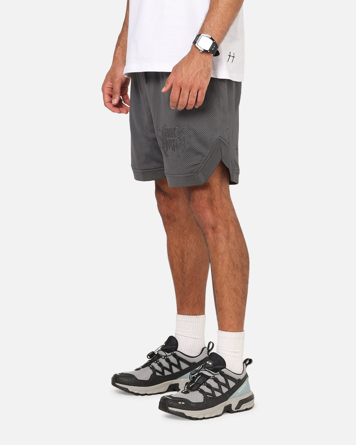 Saint Morta Crested Wing Basketball Shorts Grey