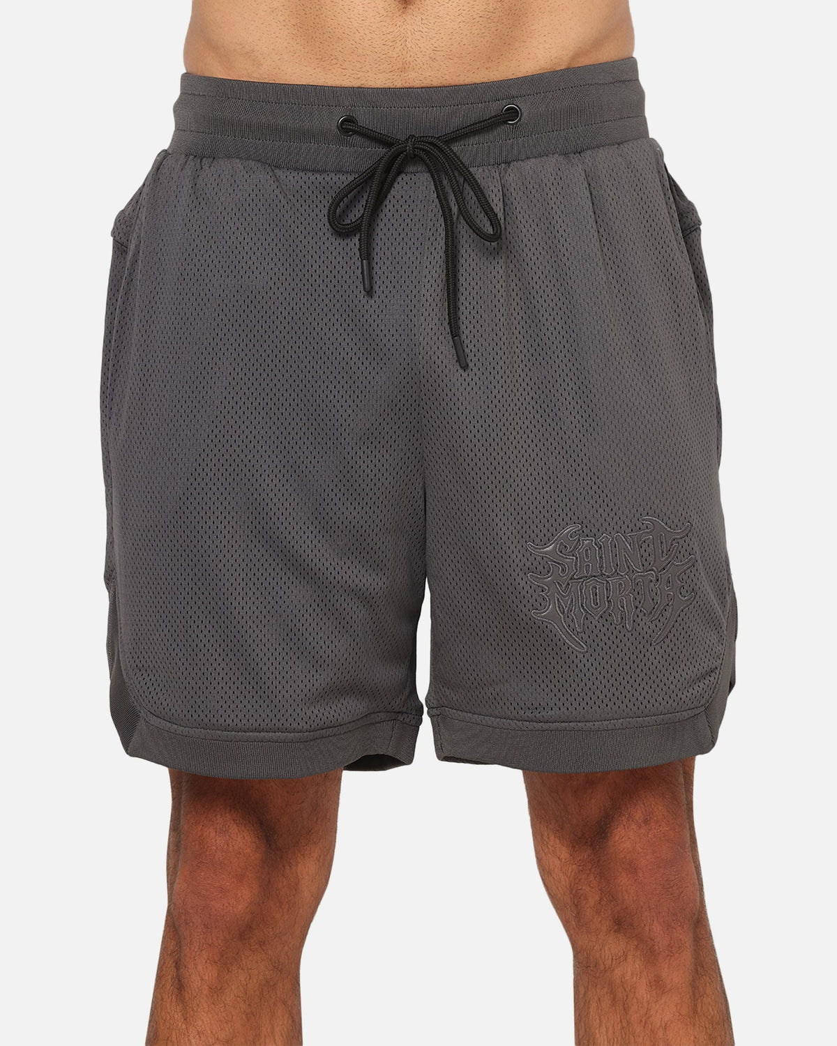 Saint Morta Crested Wing Basketball Shorts Grey