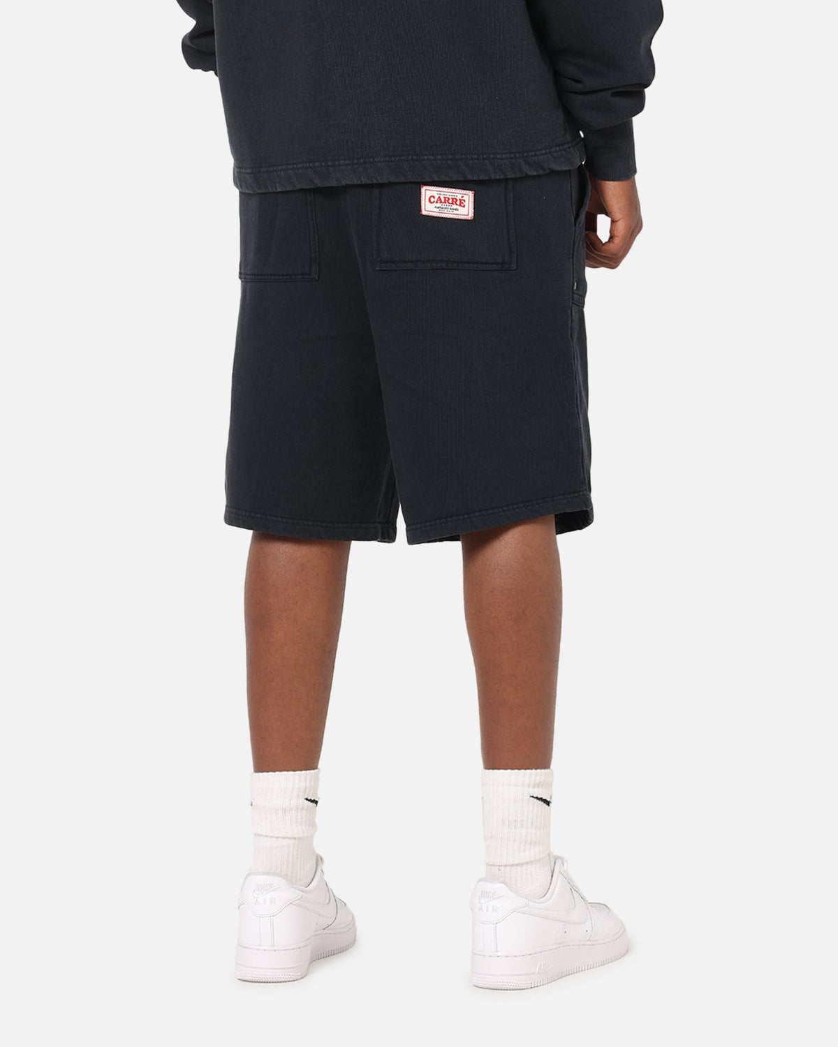Carre Rivet Baggy Sweat Shorts Charcoal