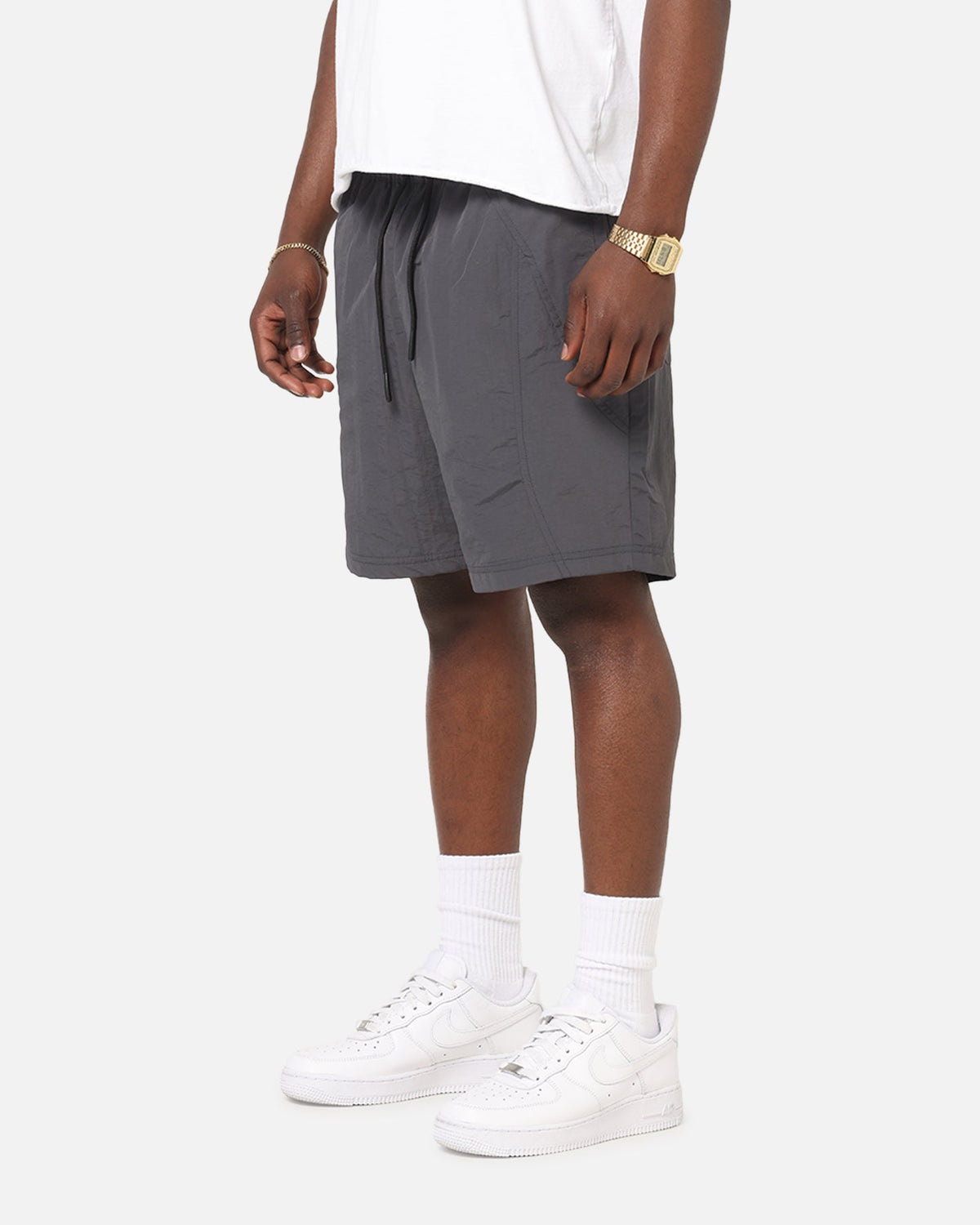 Carre Panelled Nylon Shorts Black