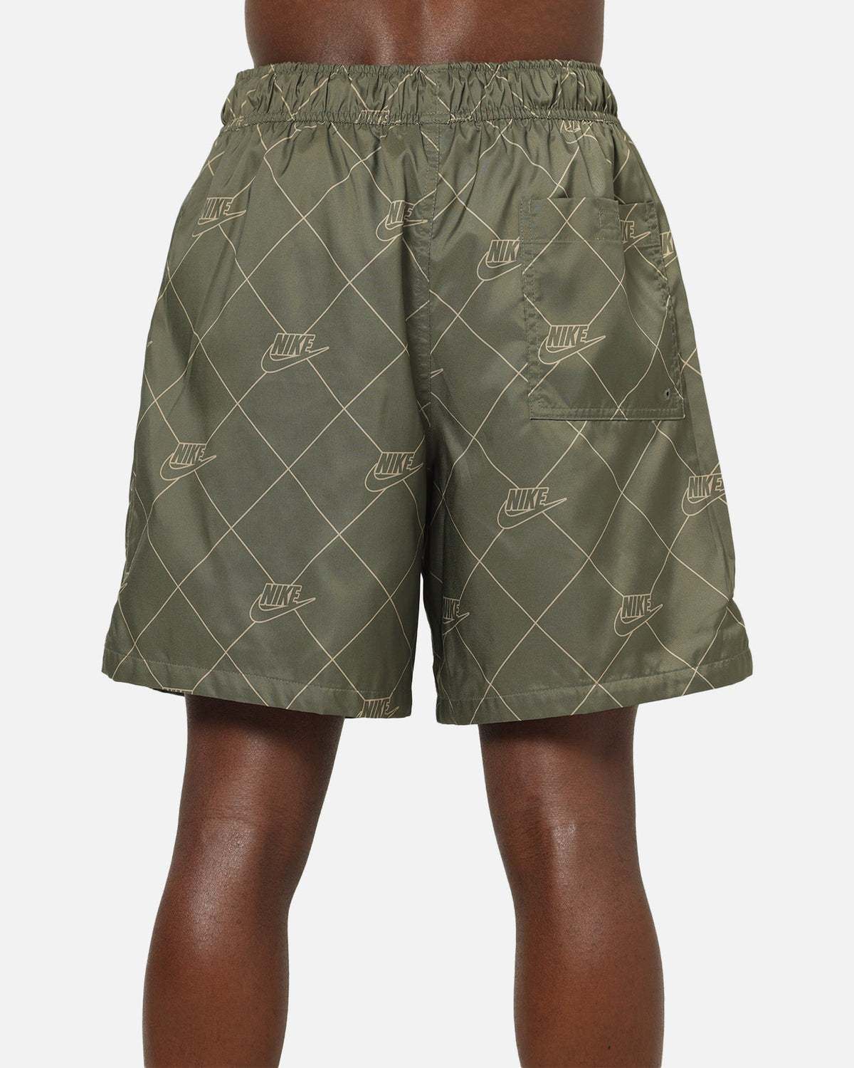 Nike Sportswear Club Woven Flow Shorts Medium Olive/White