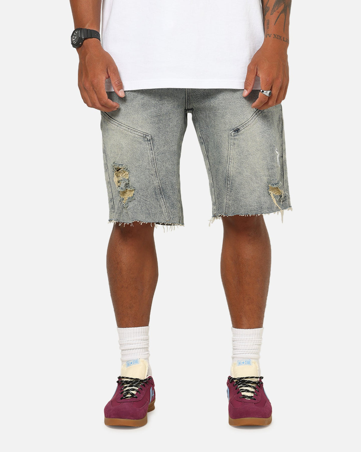 Saint Morta Annex Baggy Jorts Dirty Denim