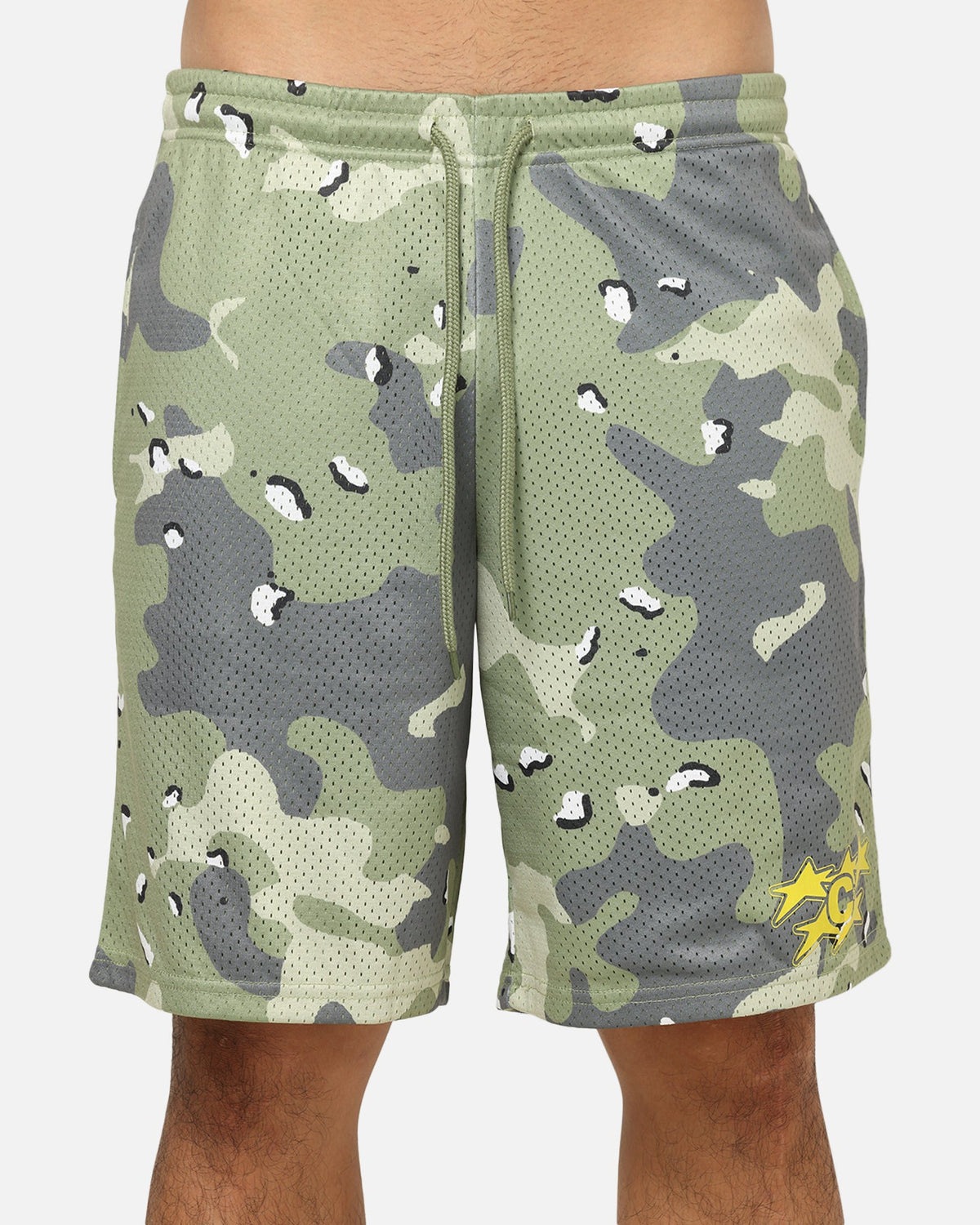 Carre Sideline Basketball Shorts Green Camo