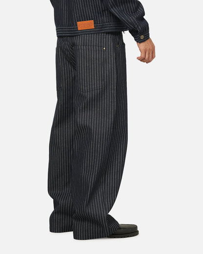 Carre Lockout Pinstripe Baggy Pants Navy Pinstripe