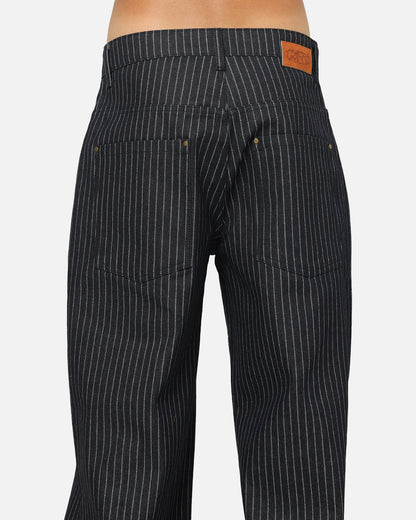 Carre Lockout Pinstripe Baggy Pants Navy Pinstripe
