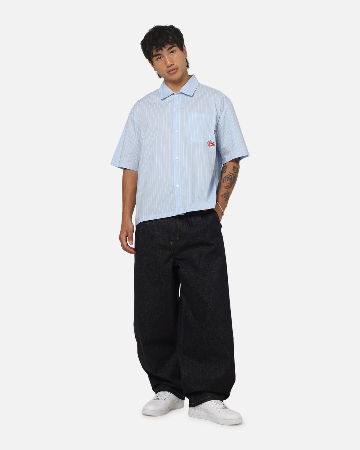 Carre Astor Pleated Jeans Raw Blue