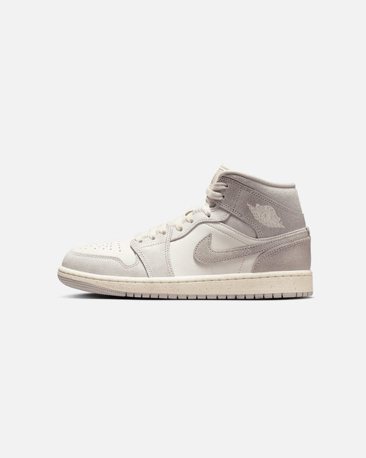 Nike Women's Air Jordan 1 Mid SE Light Iron Ore/Pale Ivory/Oatmeal/Enigma Stone