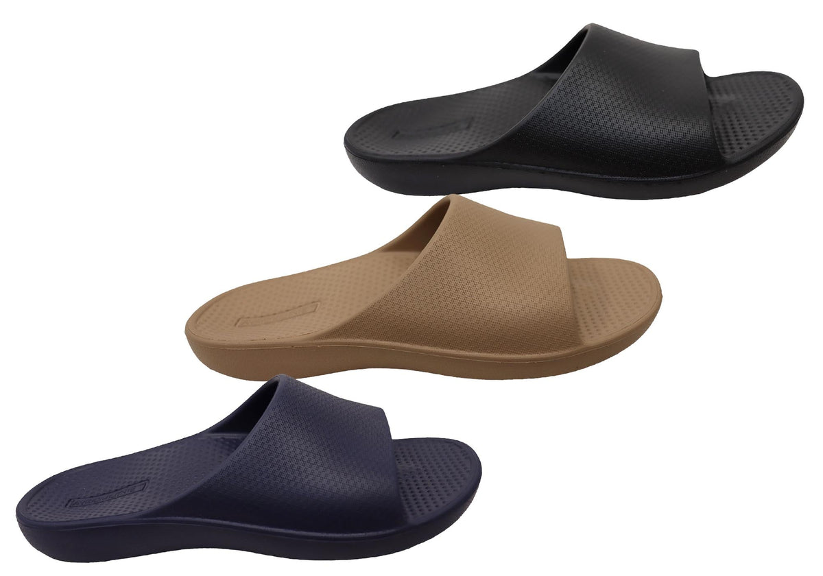 Archline Unisex Comfortable Rebound Orthotic Slides With Arch Support