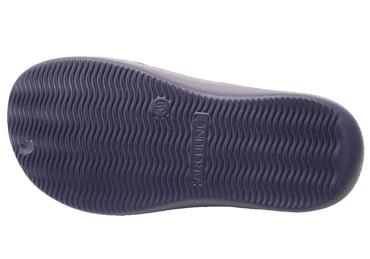 Archline Unisex Comfortable Rebound Orthotic Slides With Arch Support