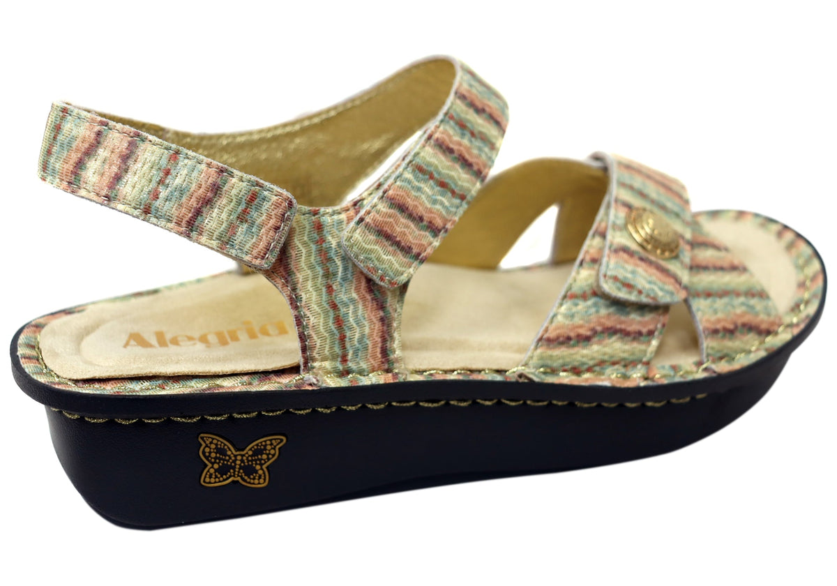 Alegria Kelsi Womens Comfortable Leather Sandals Spumoni