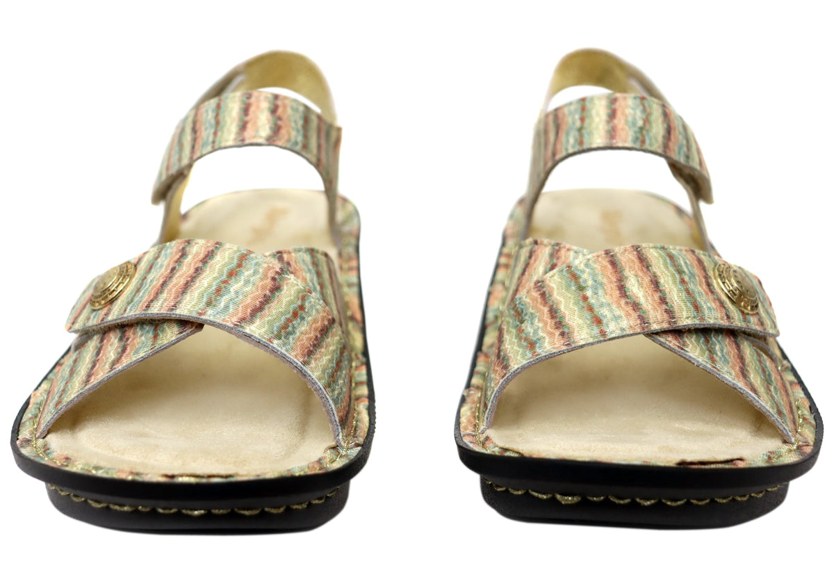 Alegria Kelsi Womens Comfortable Leather Sandals Spumoni
