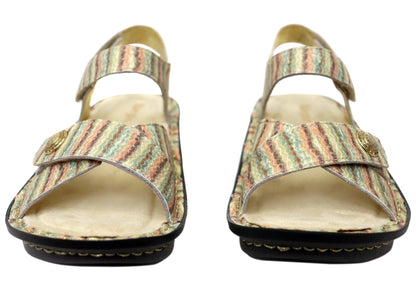 Alegria Kelsi Womens Comfortable Leather Sandals Spumoni