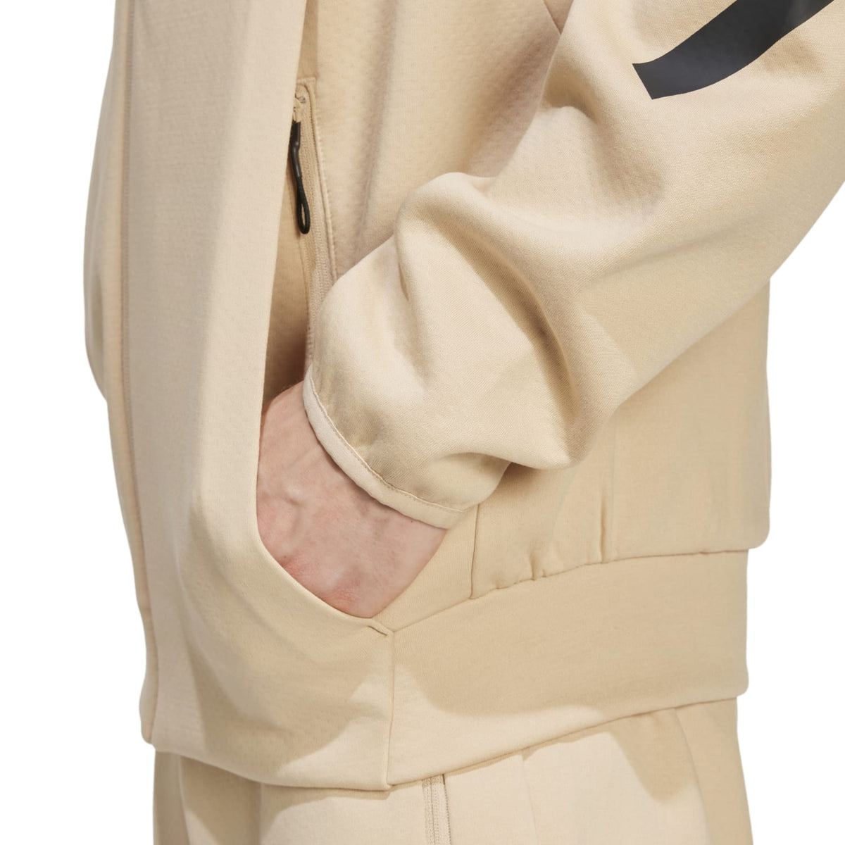 Adidas Men Z.N.E. Full Zip Hooded Track Jacket Beige JF2445