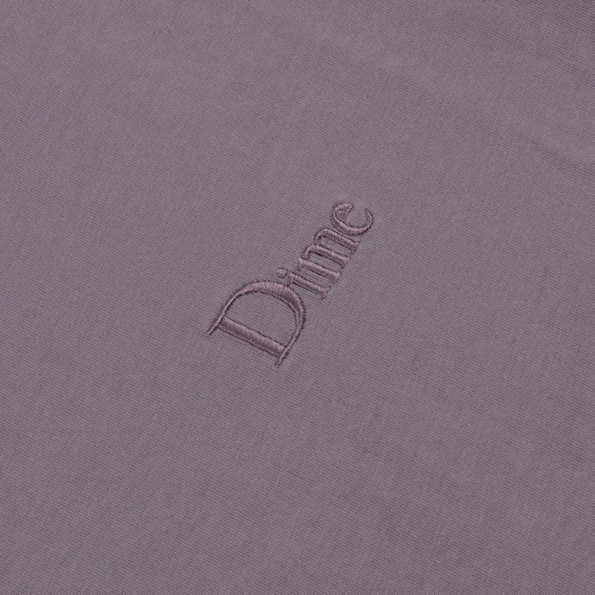 Dime Men Classic Small Logo Hoodie Plum Gray