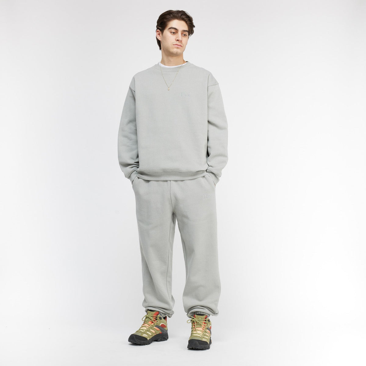 Dime Men Classic Small Logo Sweatpants Gravel